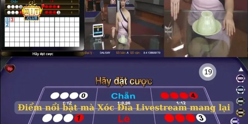 Xóc Đĩa HitClub mà cược thủ không nên bỏ qua Điểm nổi bật mà Xóc Đĩa Livestream mang lại